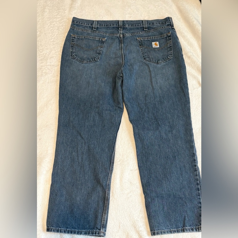 Carhartt Men’s Relaxed Fit Straight Leg 5 Pocket Jeans Size 40 x 30 - Picture 3 of 5